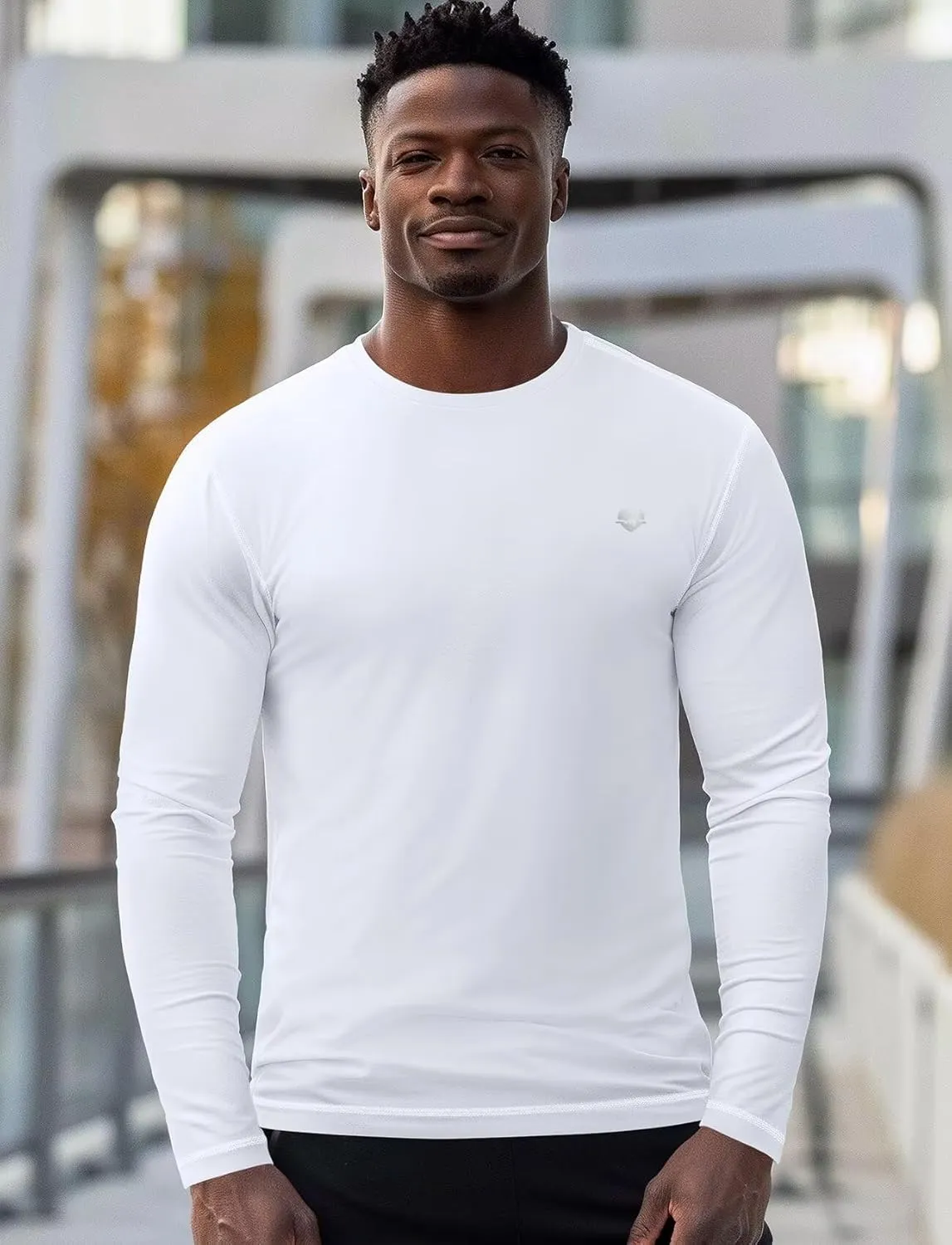 Zengjo Mens Baselayer Shirt Long Sleeve Athletic Running T Shirts Lightweight Undershirt