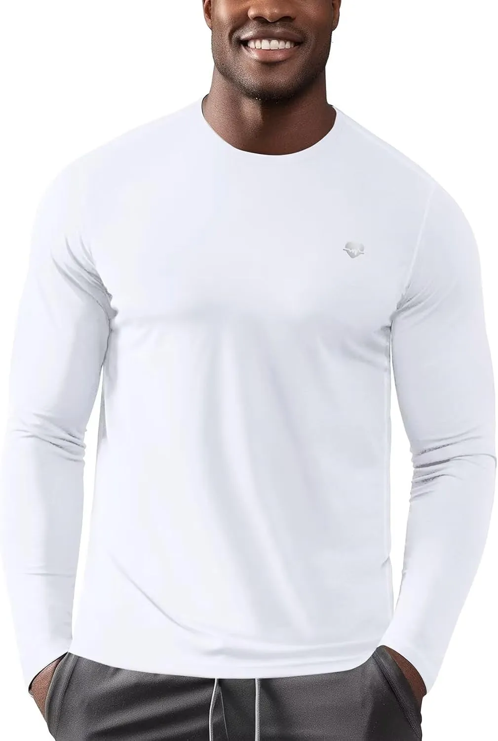 Zengjo Mens Baselayer Shirt Long Sleeve Athletic Running T Shirts Lightweight Undershirt
