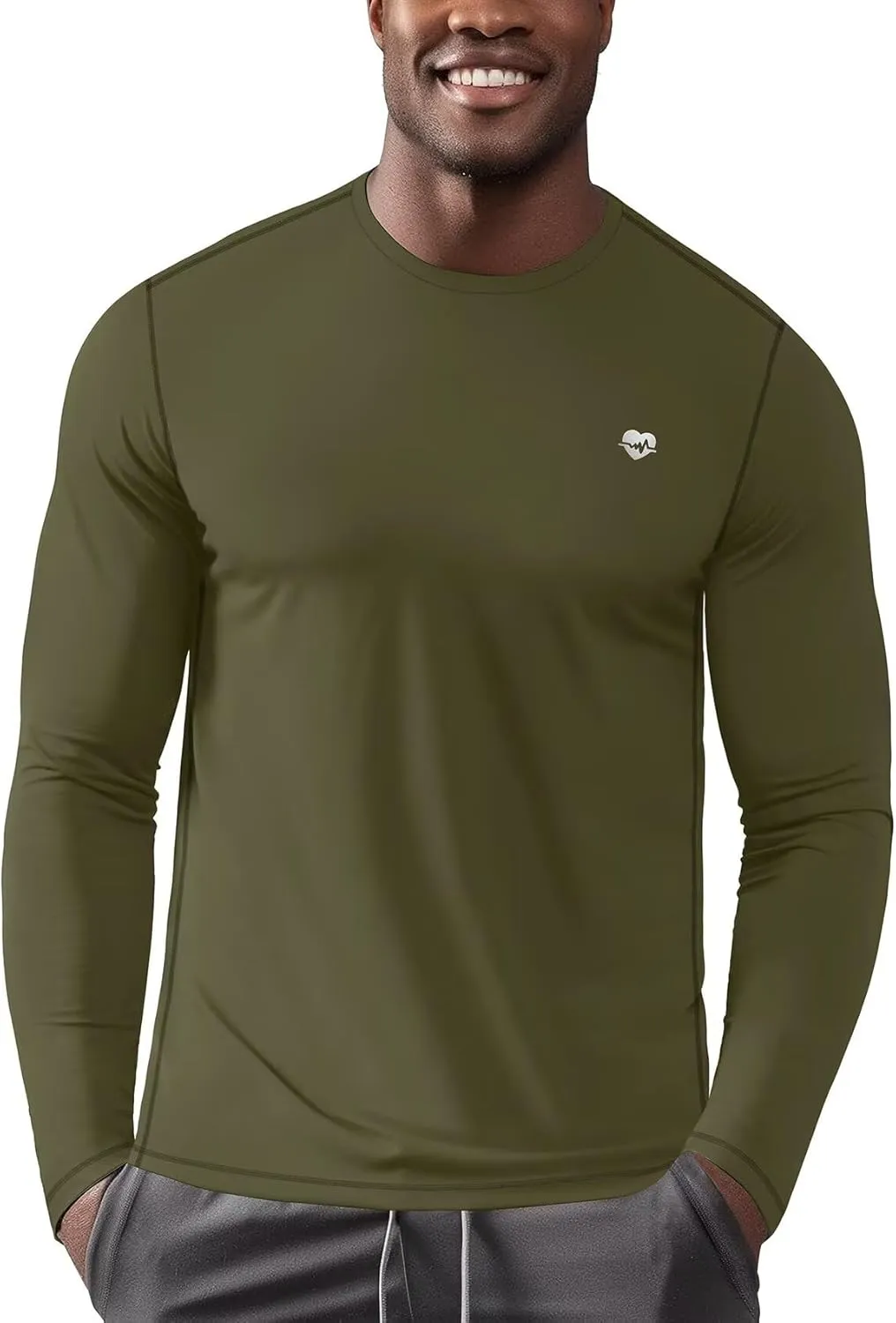 Zengjo Mens Baselayer Shirt Long Sleeve Athletic Running T Shirts Lightweight Undershirt
