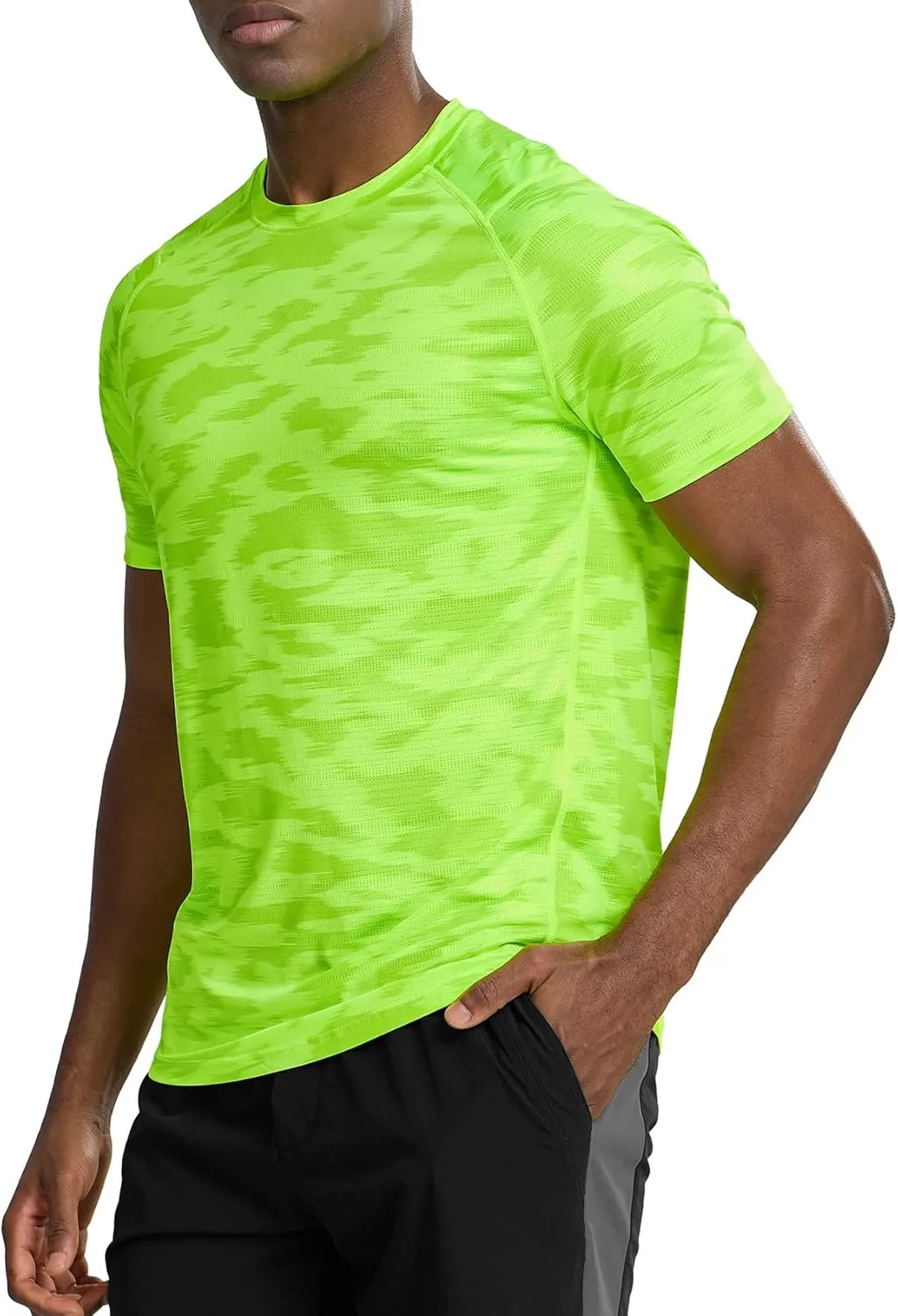 Zengjo Mens Workout Shirts Quick Dry Short Sleeve Athletic Running Gym T Shirt