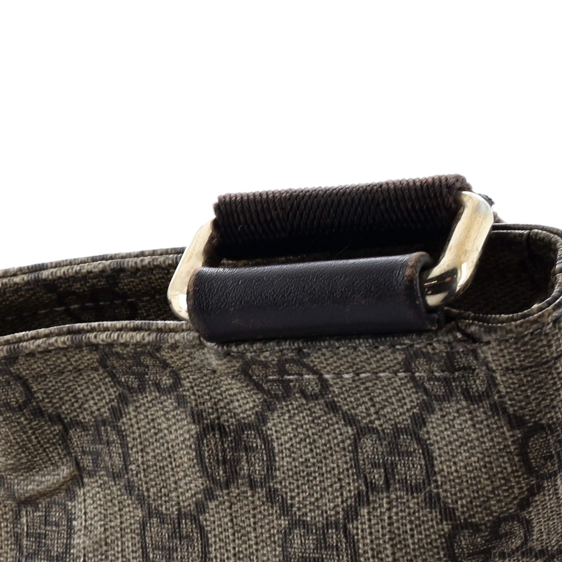 Zip Top Messenger Bag GG Coated Canvas Large