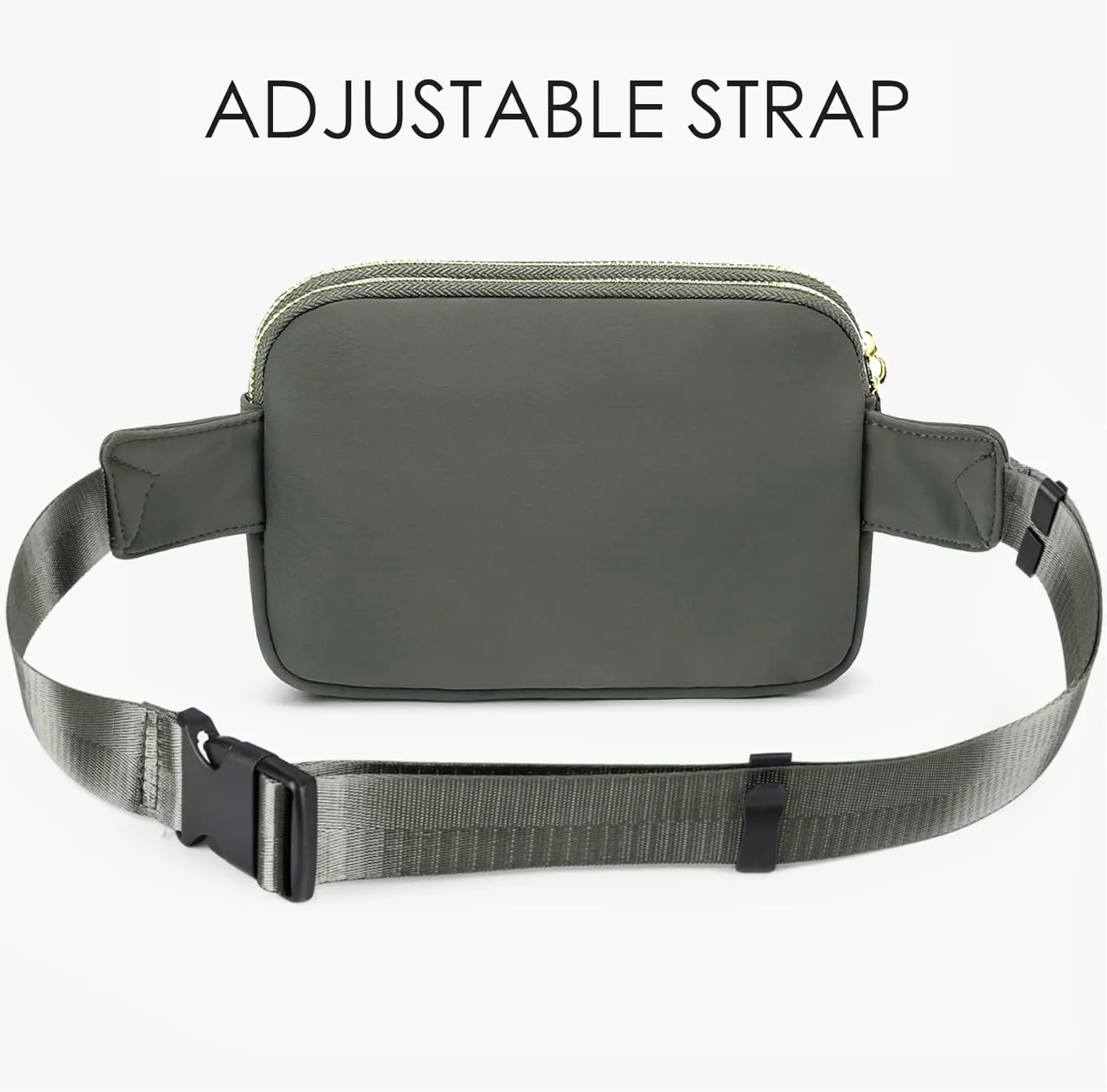 ZORFIN Fanny Packs for Women Men: Crossbody Belt Bag with Adjustable Strap - Fashion Waist Packs for Workout Running Traveling Hiking Gray